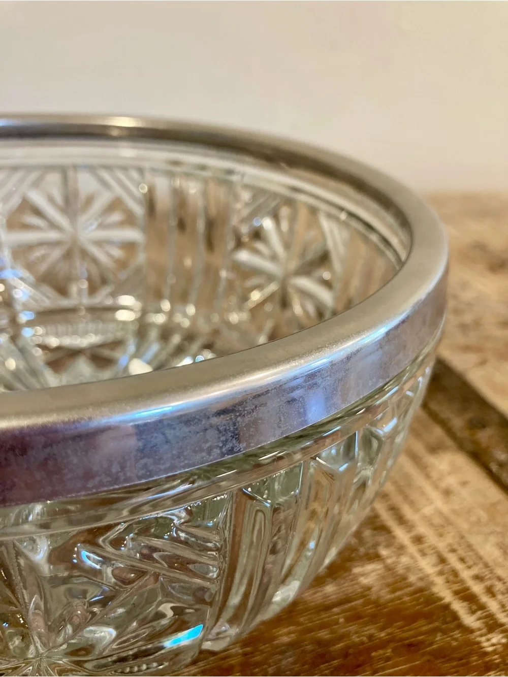 Vintage glass serving